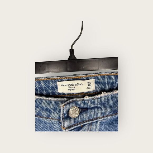 Abercrombie & Fitch The Dad High Rise Curve Love Size 34/18 Regular - Picture 4 of 5
